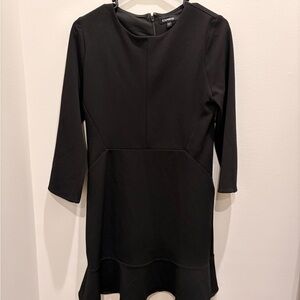 Express Black 3/4 Sleeve Dress